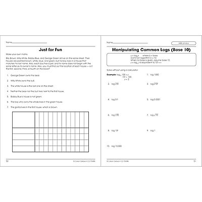 Carson Dellosa The 100 Series Algebra 2 Workbook, Math Book for Grades 8 and Up Covering Trigonometry, Quadratic Equations,, Algebraic Functions, and ... Classroom or Homeschool Curriculum (Volume 1)