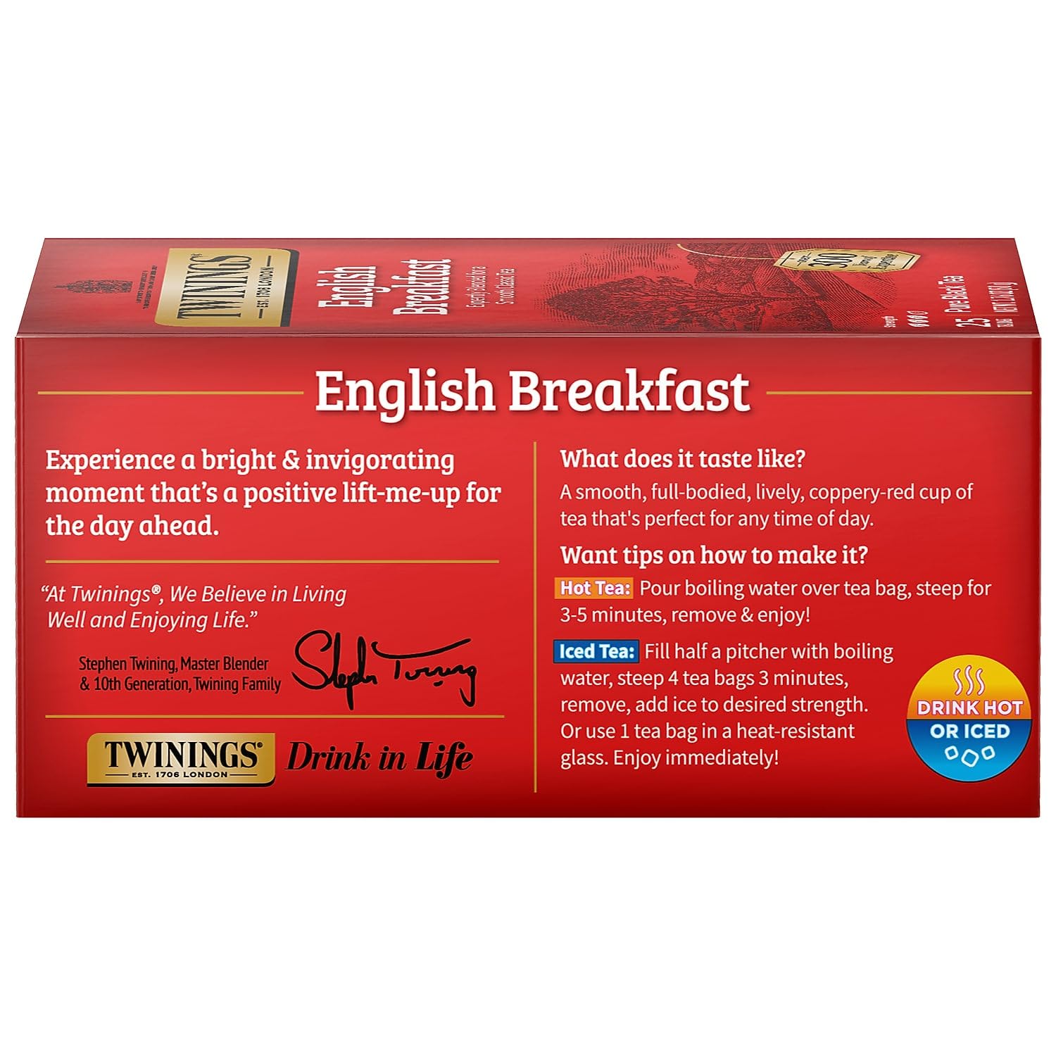 Twinings English Breakfast Tea, 25 Count (Pack of 1)