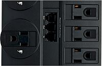 TRIPP LITE 12-Outlet Surge Protector Power Strip with Tel/Modem Protection, 8 ft Right-Angle Cord