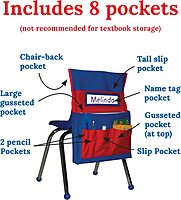 Carson Dellosa 15"W x 19"H Chairback Buddy Desk Chair Back Pocket Organizer