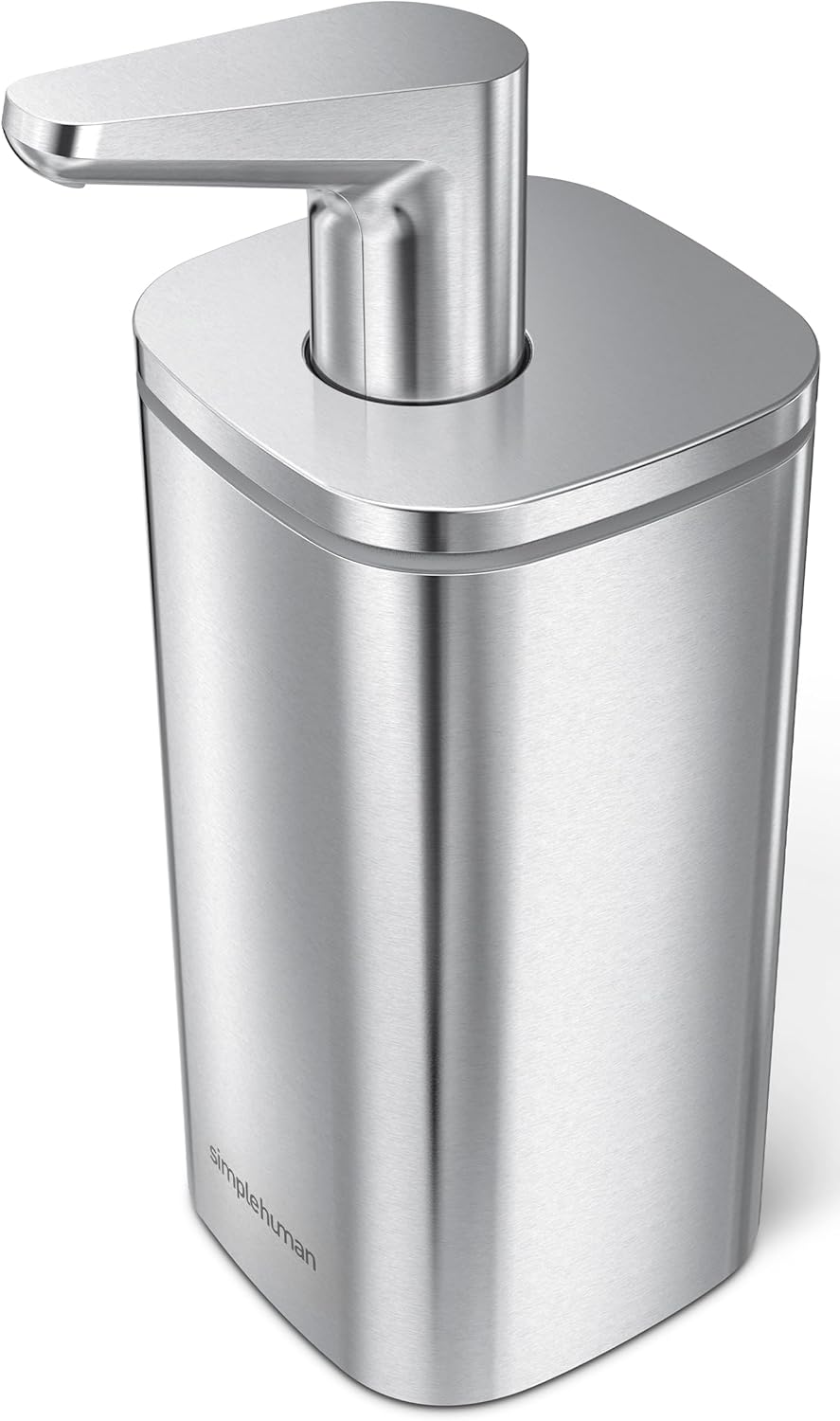 simplehuman Pulse Pump Countertop Liquid Soap Dispenser, Drip-Free Stainless Steel