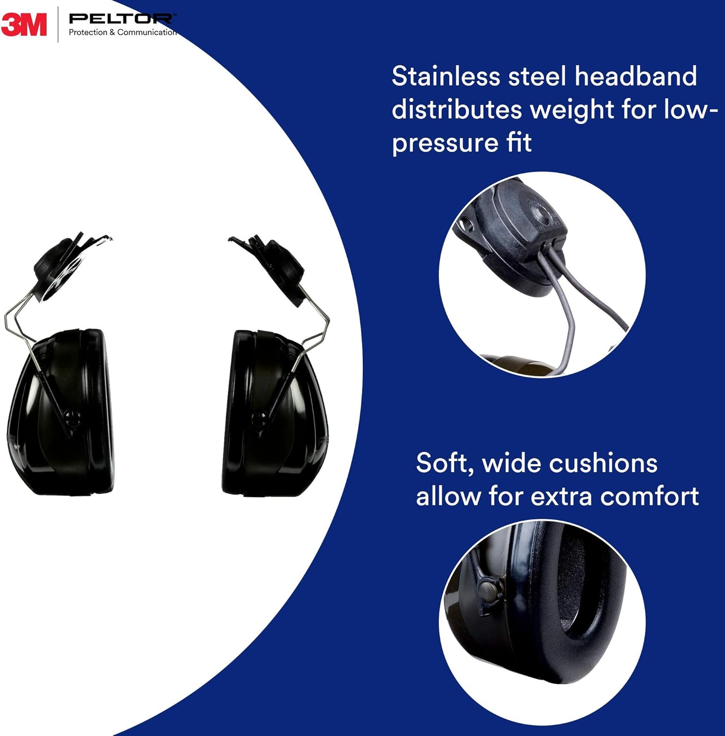 3M Peltor Optime 101 Helmet Attachable Earmuff,Green One Size Fits Most