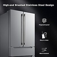 SMETA Refrigerador Puerta francesa con máquina de hielo, 36 pulgadas SMETA Refrigerador Puerta francesa con máquina de hielo, 36 pulgadas