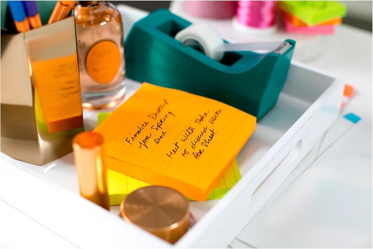Post-it Super Sticky Lined Notes, 6 Sticky Note Pads, 4 x 4 in., School Supplies for Students, Ideal for Textbooks