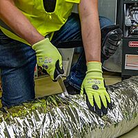 Klein Tools DK06 Knife, Serrated Stainless Steel Duct Knife for Flexible Duct and Board, with Sheath