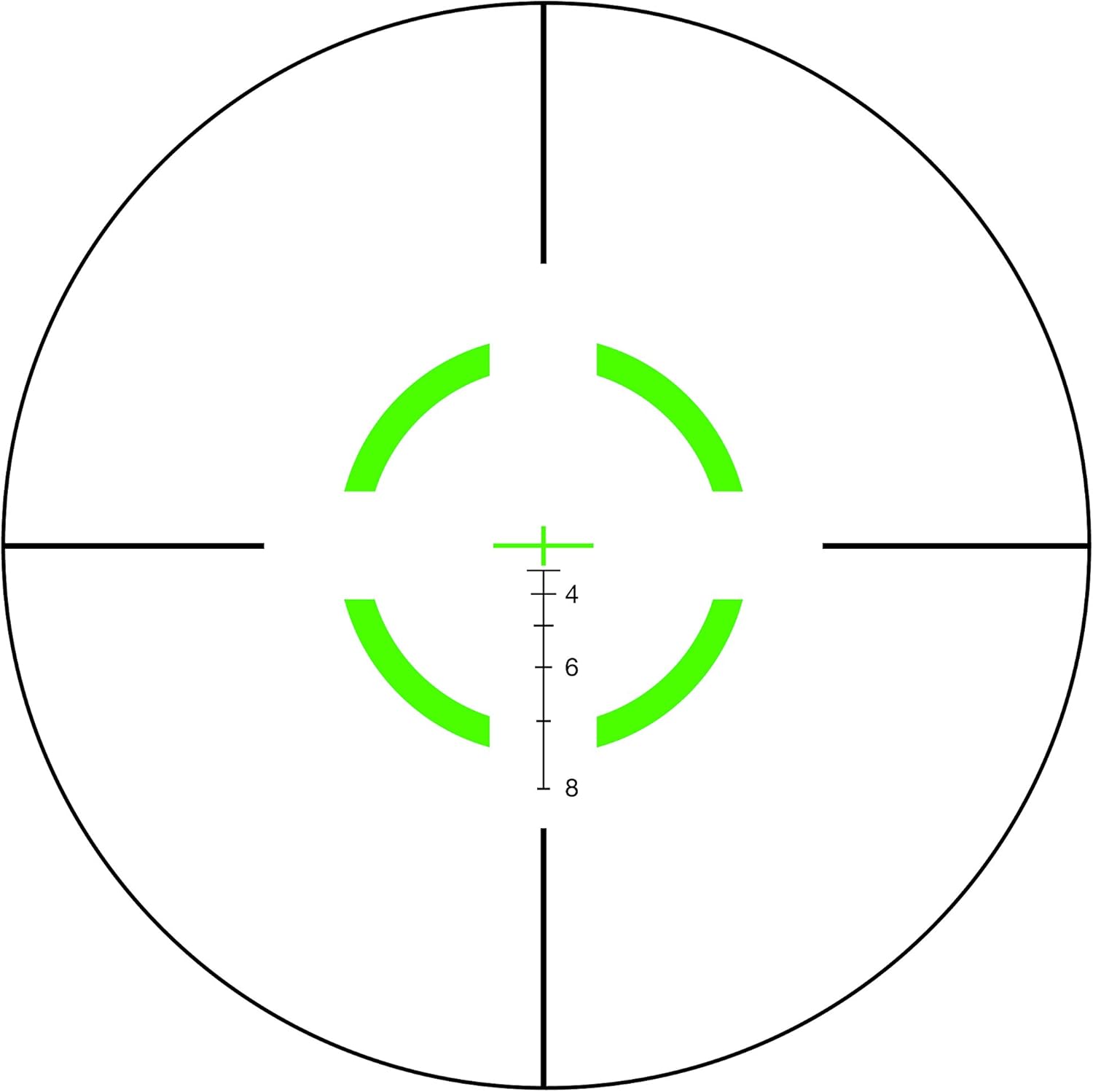 Trijicon VC16-C-1600041 Vcog 1-6x24mm Green Segmented Riflescope, Circle/Crosshair .223/77 Grains Ballistic Reticle