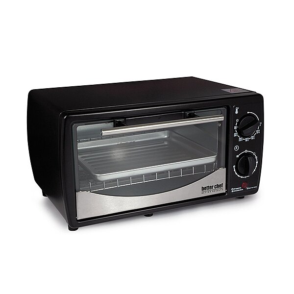 BETTER CHEF Basic Toaster Oven | 4-Slice | 60-Minute Timer