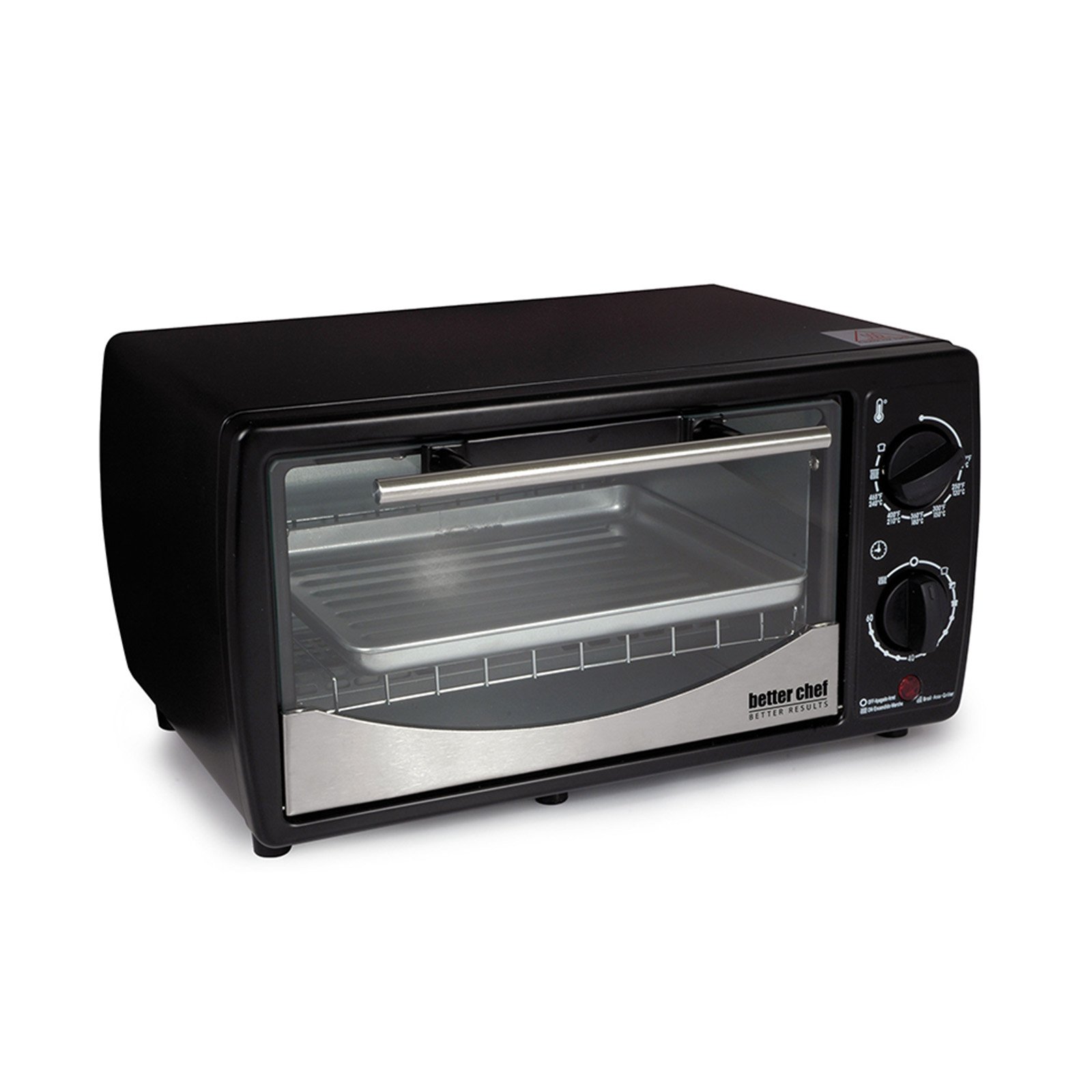 BETTER CHEF Basic Toaster Oven | 4-Slice | 60-Minute Timer