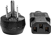 Tripp Lite Desktop Computer Power Cord, Right-Angle 5-15P to C13 - Heavy Duty, 15A, 125V, 14 AWG, 6 ft, Black (P007-006-15D)