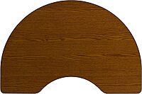 Flash Furniture 48''W x 96''L Kidney Oak HP Laminate Activity Table - Standard Height Adjustable Legs