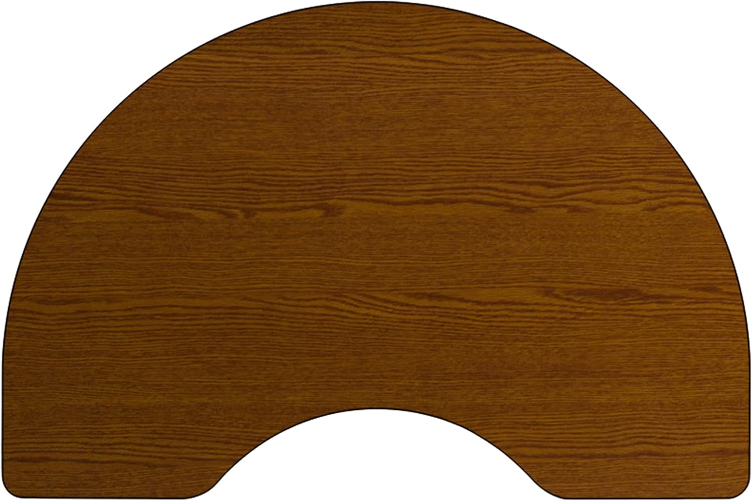 Flash Furniture 48''W x 96''L Kidney Oak HP Laminate Activity Table - Standard Height Adjustable Legs