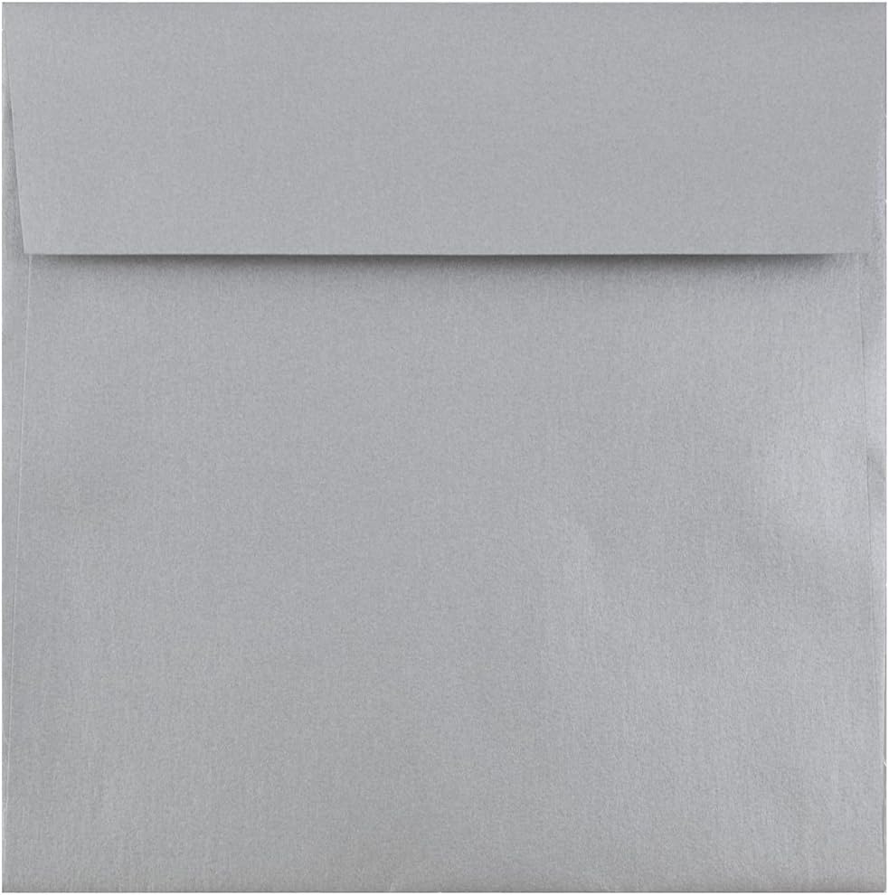 JAM PAPER Silver Stardream Metallic Invitation Envelopes