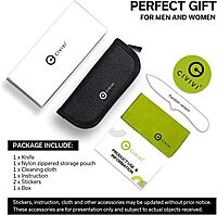 CIVIVI Ki-V Front Flipper Pocket Knife, Double Detent Slip Joint Small Folding Knife with Deep Carry Pocket Clip For Easy