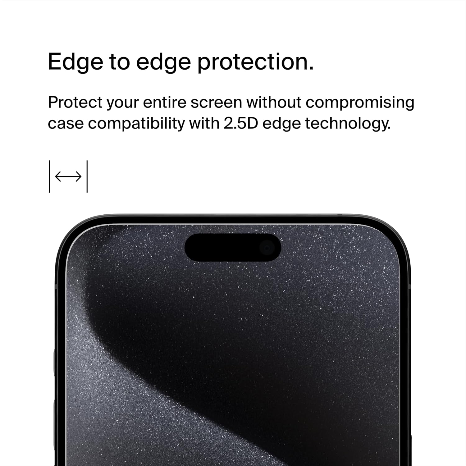 Belkin ScreenForce TemperedGlass Treated Screen Protector for iPhone 15 Pro Max - Slim & Scratch-Resistant