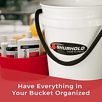 SHURHOLD One Bucket System - 5 Gallon Bucket with Rope Handle, Lid, Caddy & Grate