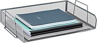 Mind Reader Stackable Paper Tray, Desktop Organizer, File Storage, Office, Metal Mesh - 9.8" x 6.3"