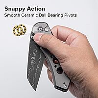 CIVIVI Pragma Prime Pocket Knife for EDC, 3.49" Wharncliffe Blade, Aluminum Handle, Reversible Clip