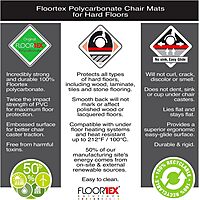FLOORTEX Polycarbonate Nonagonal (9-Sided) Chair Mat for Hard Floors 38 x 39 in