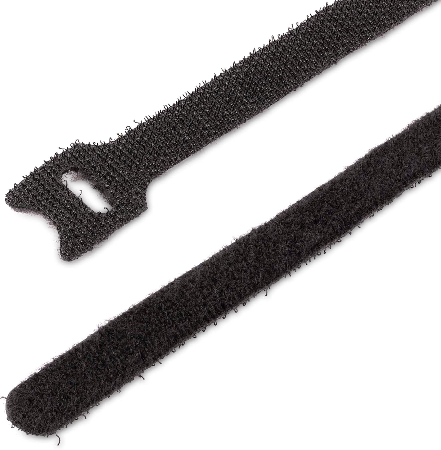 StarTech.com 6in Hook and Loop Cable Ties - 50 Pack - Black - Reusable Cable Straps - Adjustable and Flexible
