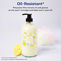 Avery Durable Waterproof Square Labels, Sure Feed Technology, Print-to-The-Edge, 3" x 3"