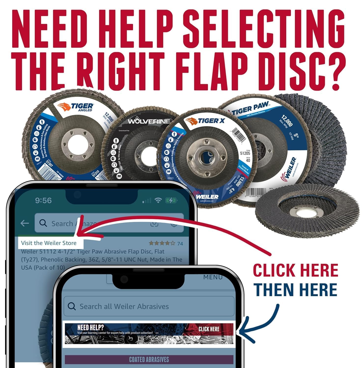 Weiler 31355 Wolverine 5" x 7/8" Arbor Hole Abrasive Flap Disc, 36 Grit Zirconia Alumina, Bevel Type 29, Phenolic Backing