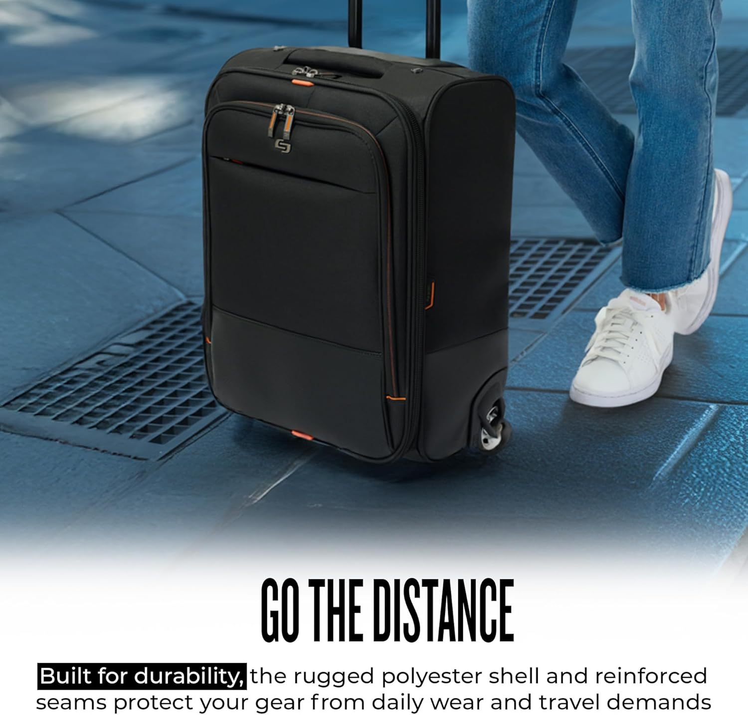 Solo New York Carry On Luggage - Softside Wheeled Overnighter with 15.6in Laptop Pocket