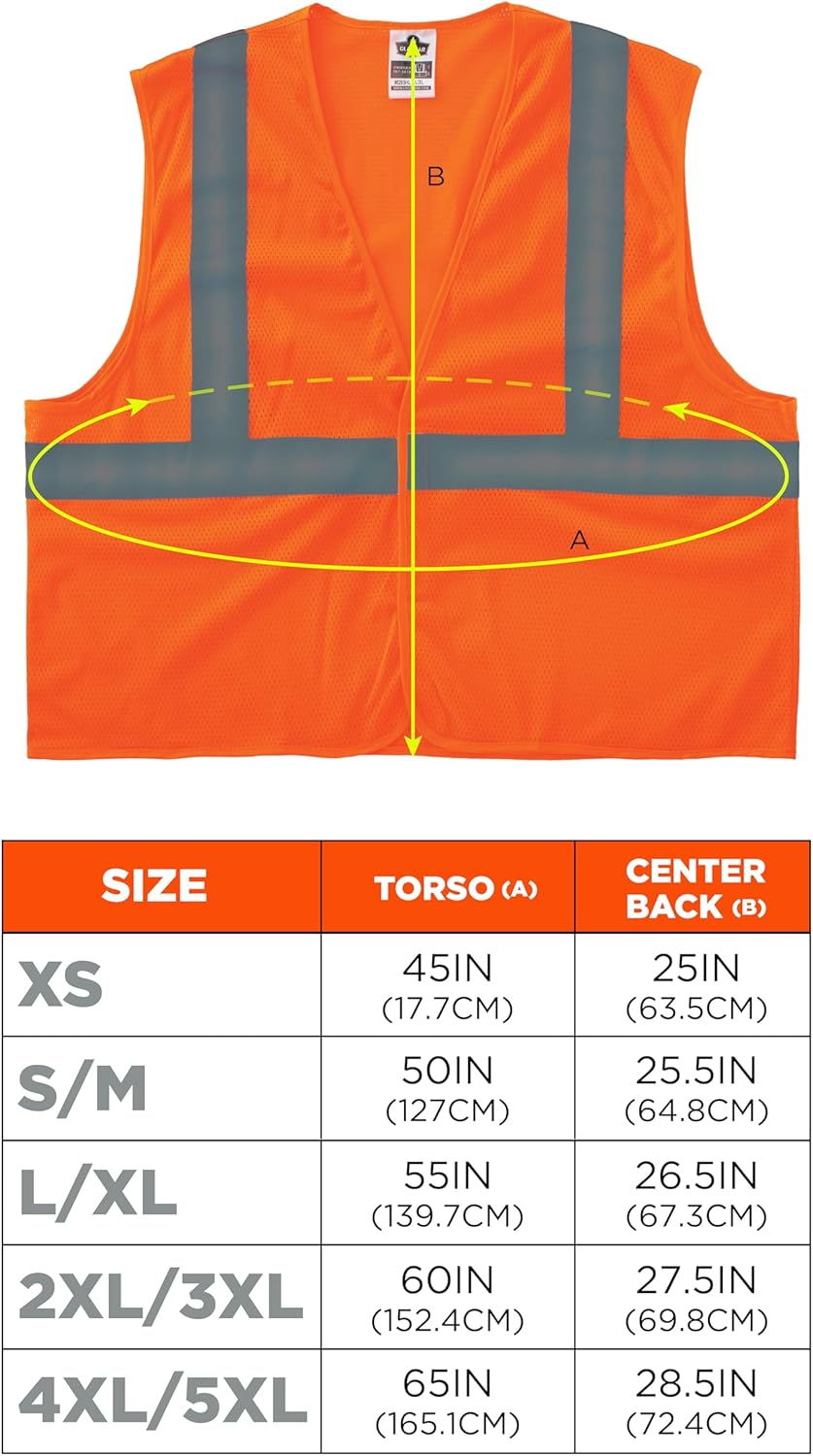 Ergodyne GloWear 8205HL Type R Class 2 Super Econo Mesh Safety Vest