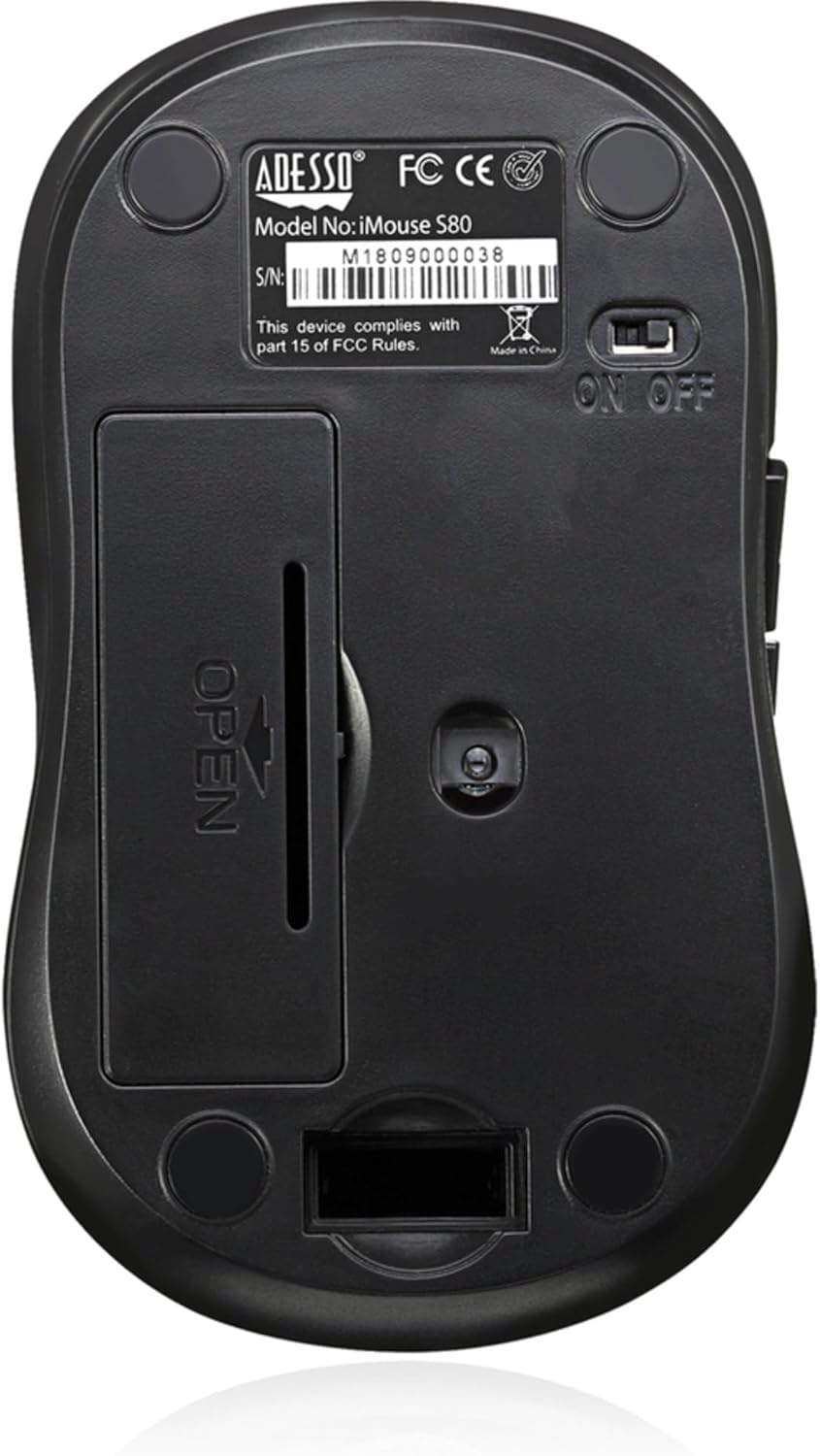 ADESSO iMouse S80 Wireless Fabric Optical Mini Mouse