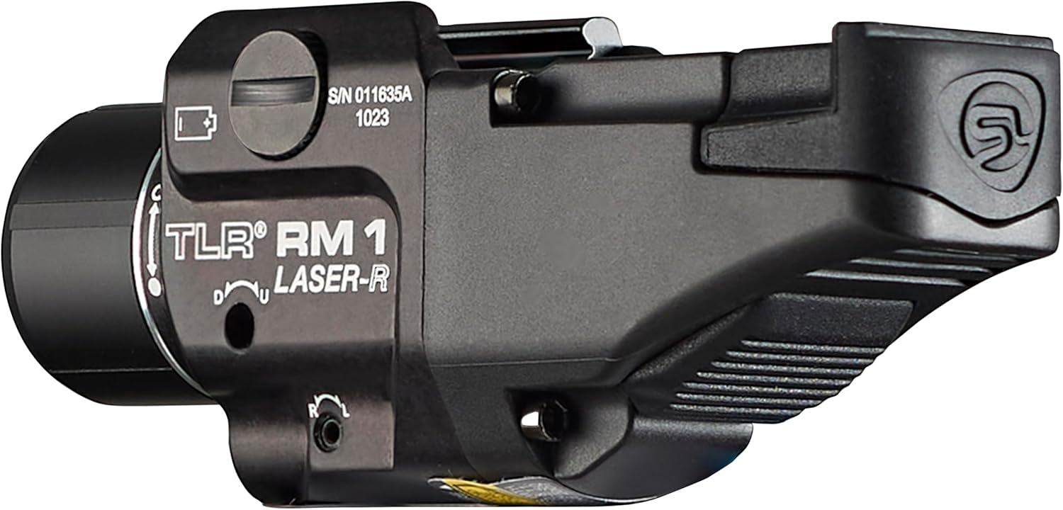 Streamlight 69446 TLR RM 1 500-Lumen Rail-Mounted Tactical Weapon Light with Integrated Red Aiming Laser, and Key Kit, Black