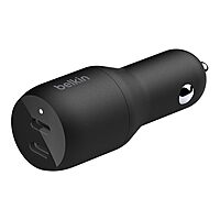 Belkin 36-Watt Dual-USB Car Charger - Power Delivery 2 18W USB-C Ports with PPS Charging Apple iPhone 14, 14 Pro, 14 Pro Max