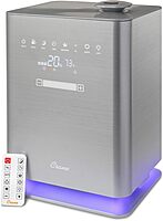 Crane Ultrasonic Warm & Cool Mist Air Humidifier for Bedroom, Top Fill, UV Light, 1.2 Gallon Tank, 500 Sq Ft Coverage