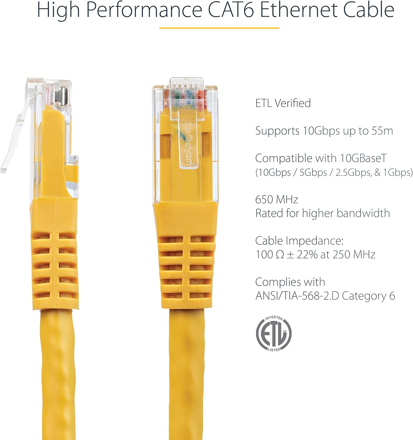 StarTech.com CAT6 Ethernet Patch Cable - Molded RJ45 UTP