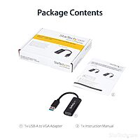 StarTech.com USB 3.0 to VGA Adapter, USB to VGA Monitor Converter for Windows, Slim, TAA (no support for macOS/ChromeOS/Linux)