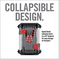 Real Avid Speed Stand | Collapsible Design, Adjustable 10" - 16" Stand for Cleaning & Maintenance | Compact, Portable Range Stand | Lightweight Vise Perfect for Hunting Rifles & Shotguns,Red ITEM