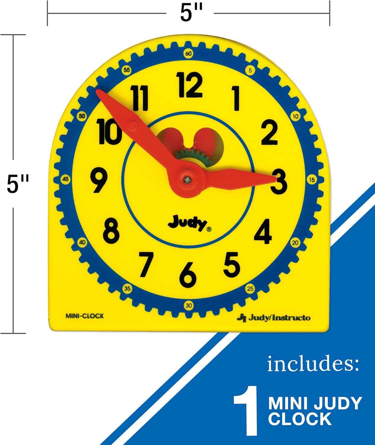 Judy Carson Dellosa 5" x 5" Mini Clock and My Own Little Clock Booklet with Telling Time Activities