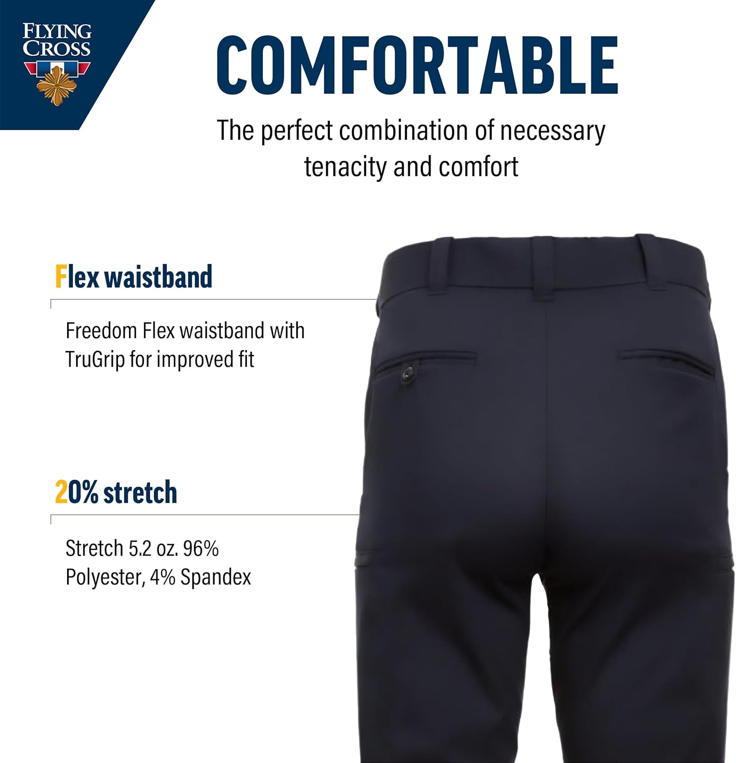 FLYING CROSS CORE STAT Men's Law Enforcement Pants, Class A 6-Pocket