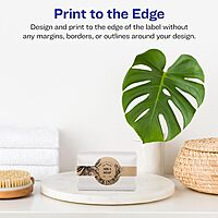 Avery Kraft Brown Wraparound Band Labels, Sure Feed Technology, 1.5 x 7.75, Cigar Band Labels