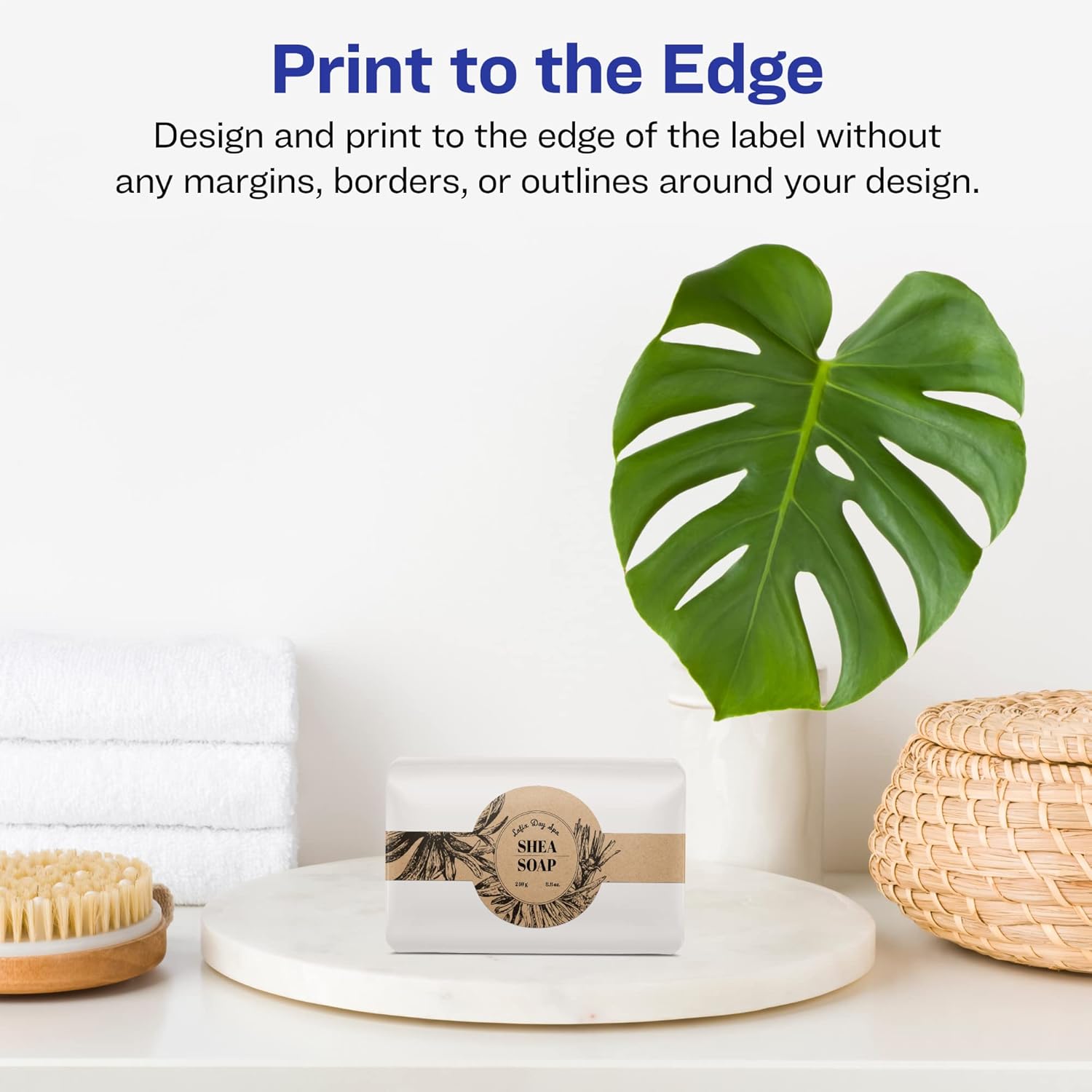 Avery Kraft Brown Wraparound Band Labels, Sure Feed Technology, 1.5 x 7.75, Cigar Band Labels