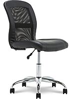 Serta Essentials Mid-Back Computer Chair, Faux Leather and Mesh