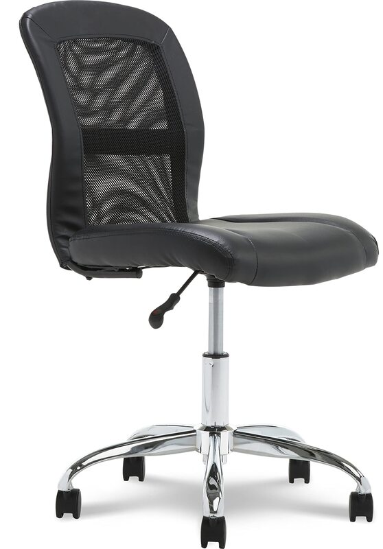 Serta Essentials Mid-Back Computer Chair, Faux Leather and Mesh