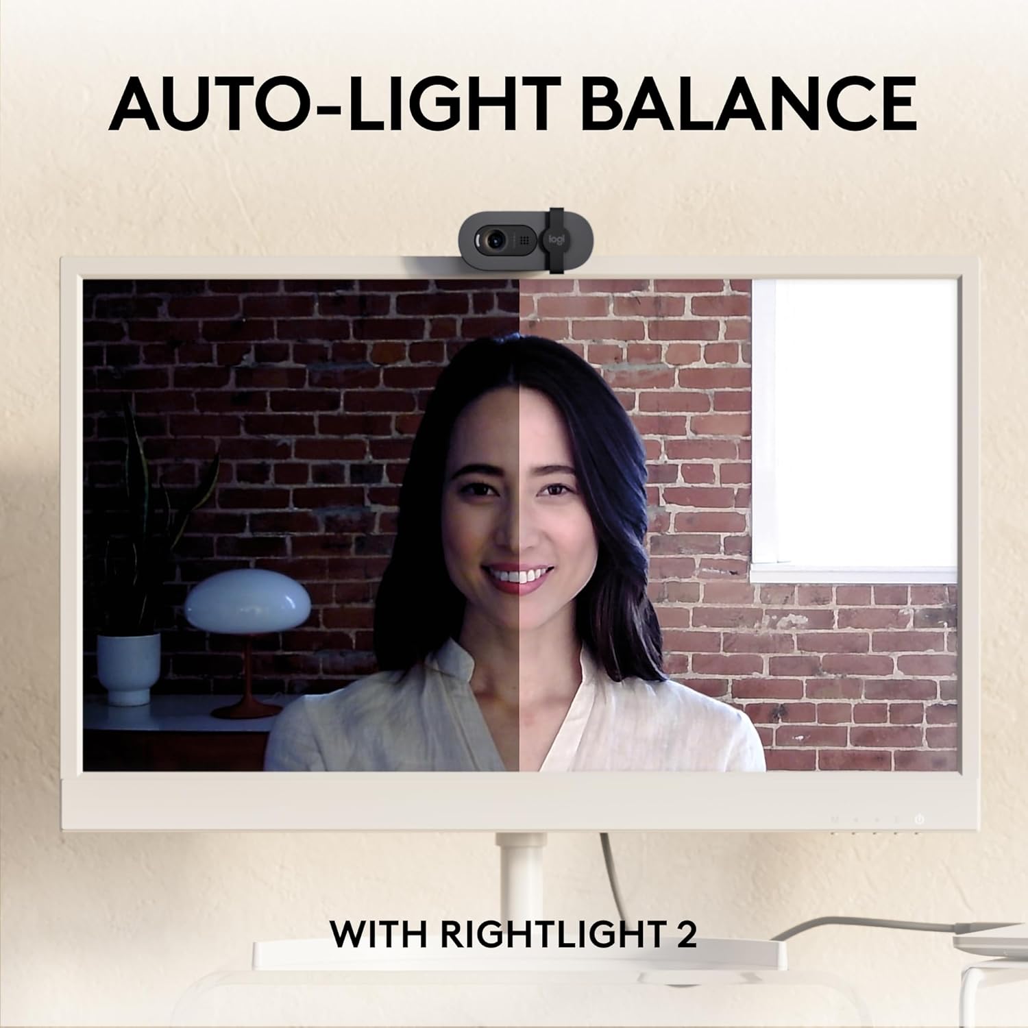 Logitech Brio 105 Full HD 1080p Business Webcam with Auto-Light Balance, USB-A, Privacy Shutter, Easy Set-Up