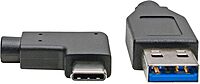 TRIPP LITE USB C to USB-A Cable Right Angle 3.1 5 Gbps Type C, 3' (U428-003-CRA)