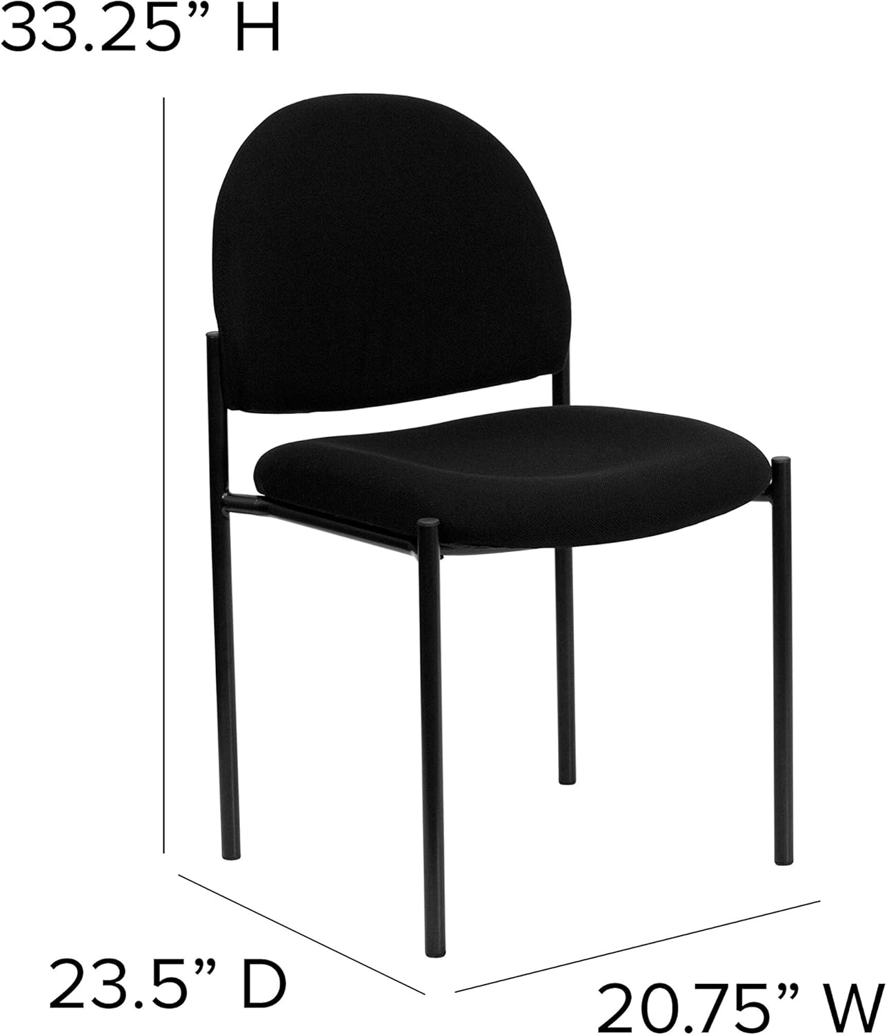 Flash Furniture Tania Comfort Stackable Side Reception Chair