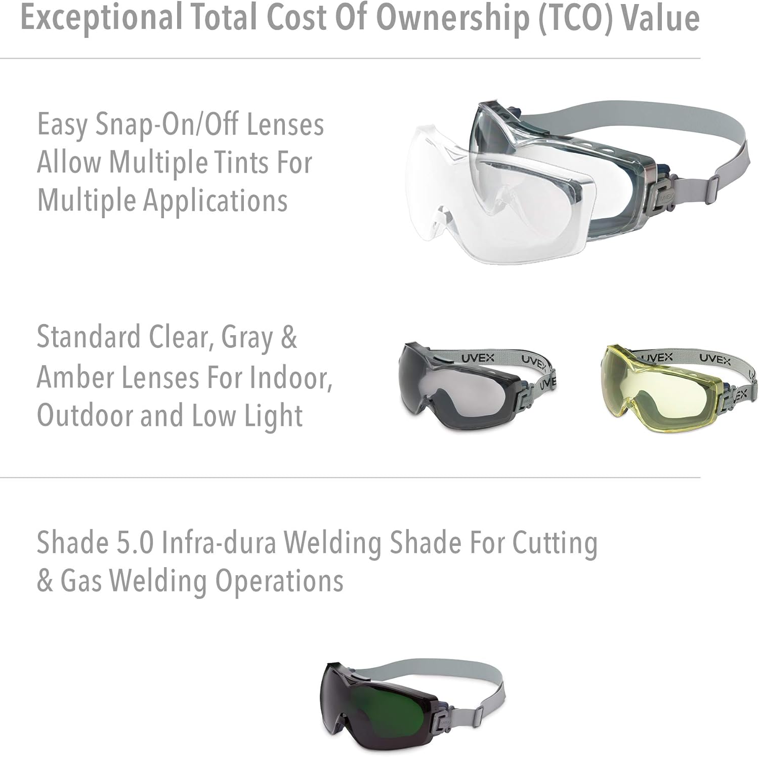 UVEX Stealth OTG Safety Goggles