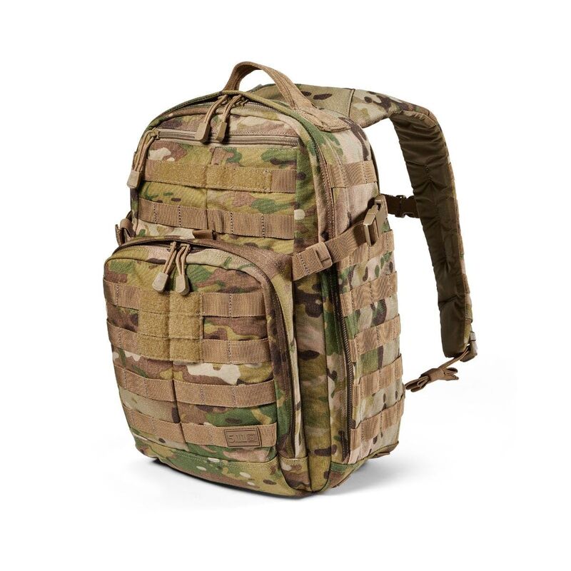 5.11 Tactical Backpack, RUSH 12 2.0 Military Survival Molle Back Pack with Laptop Compartment, Small, 24L, Multicam, Style 56562ABR