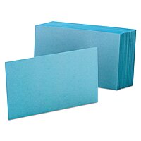 Oxford Color Index Cards, Unruled, 4 in x 6 in, Blue, Pack of 100