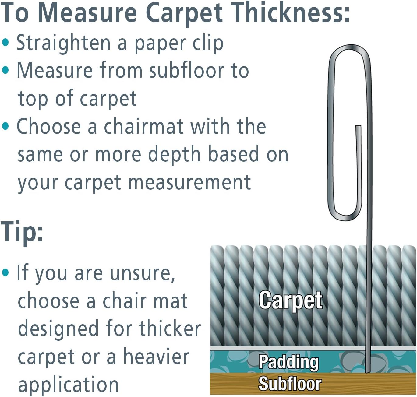 ES ROBBINS Chair Mat for Medium Pile Carpet with Lip, Crystal Edge