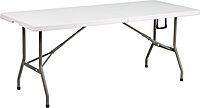 FLASH FURNITURE Bi-Fold Plastic Folding Table