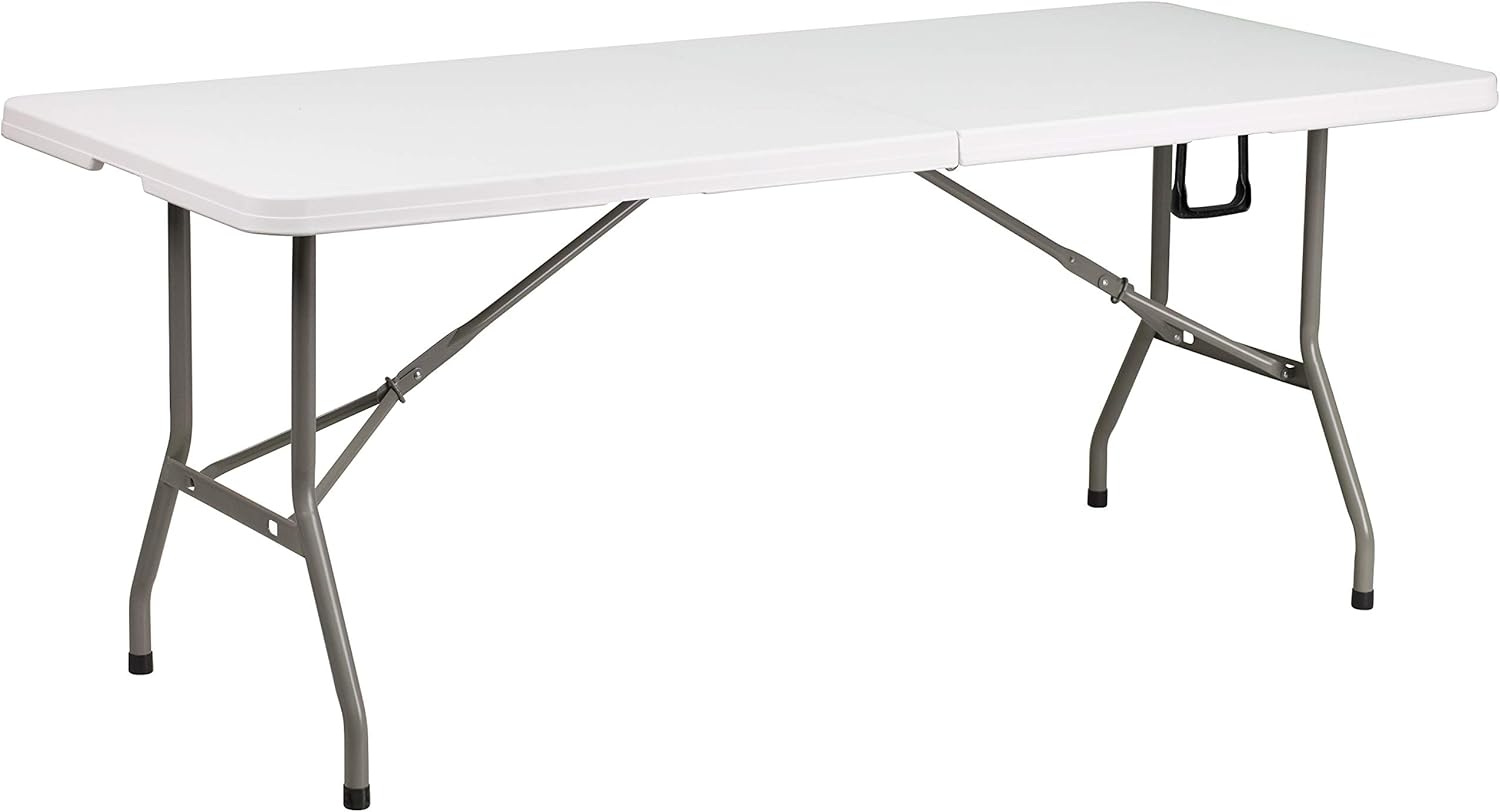 FLASH FURNITURE Bi-Fold Plastic Folding Table
