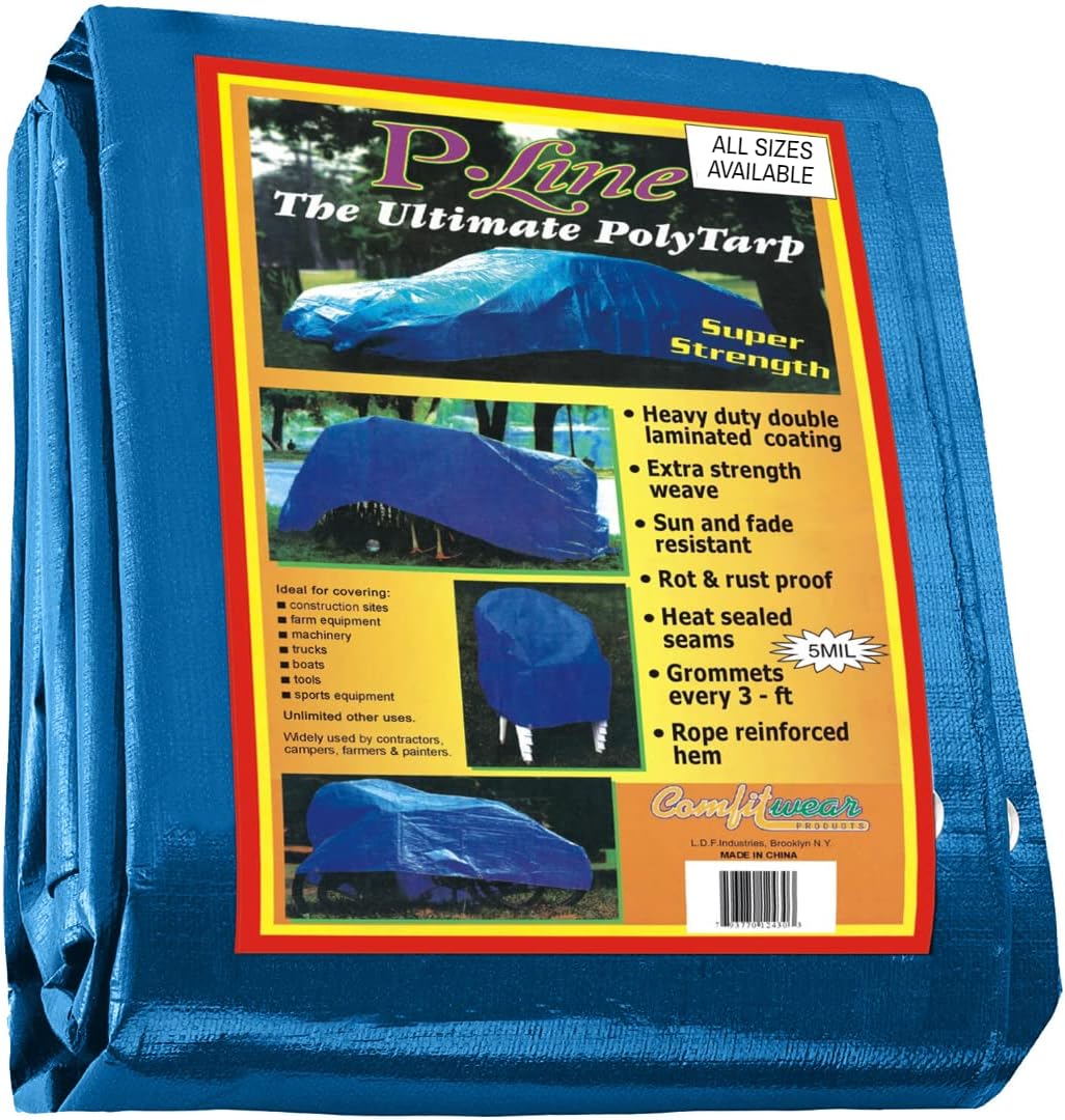 P-line Blue Poly Tarps 18' X 24'